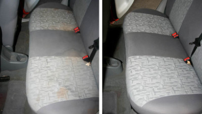 Car Upholstery Cleaning Before After